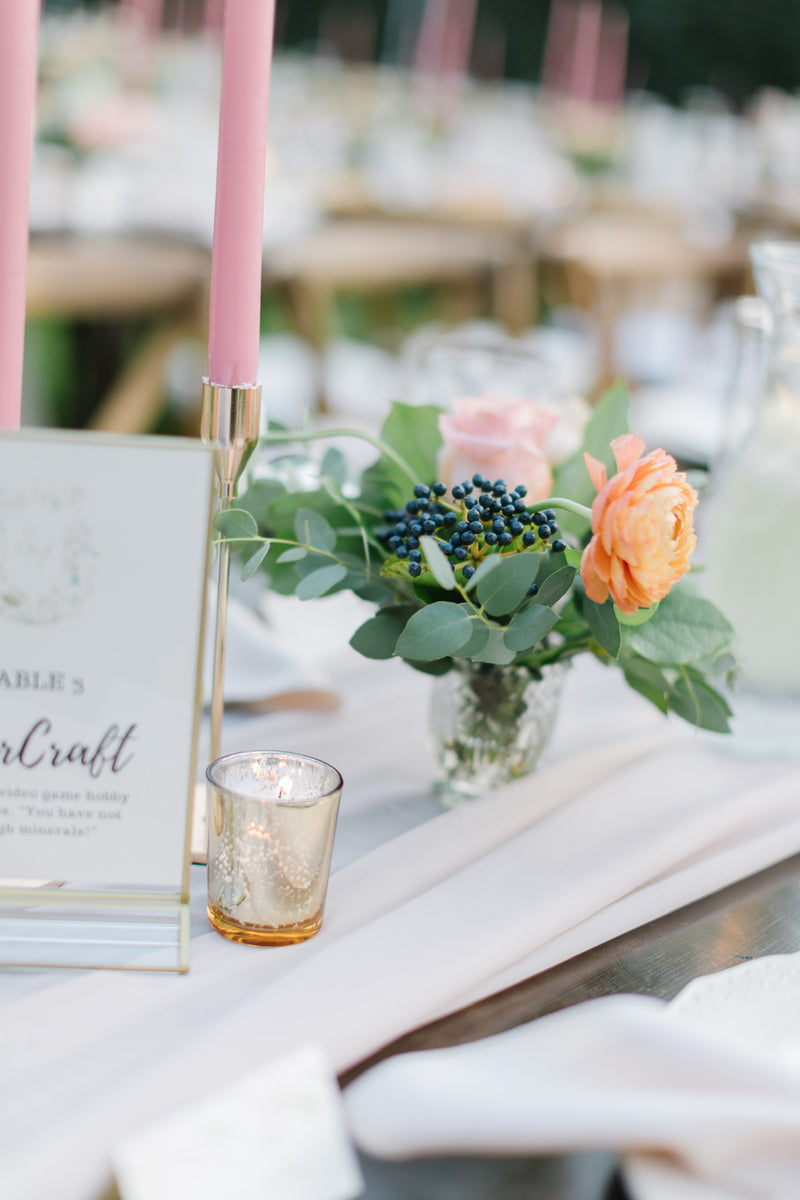 A La Carte Wedding Menu Meraki Floral Co.