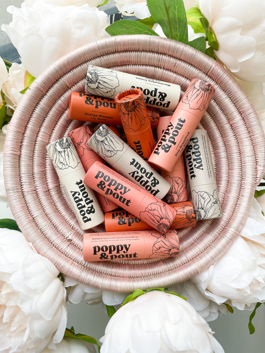 Poppy and Pout Lip Balm – Meraki Floral Co.