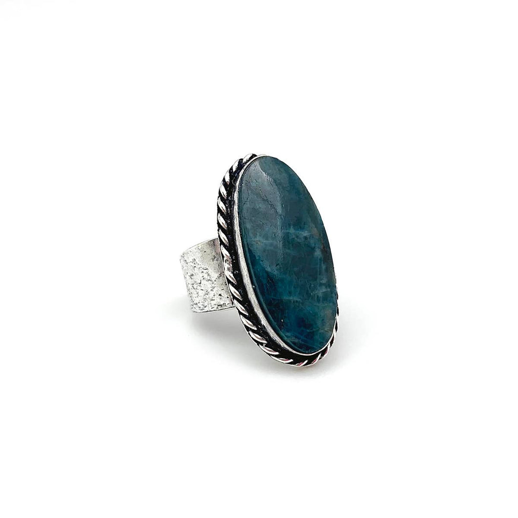 Kashi Semiprecious Large Stone Ring - Apatite