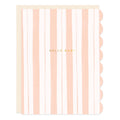 Baby Stripes Pink & Blue Greeting Card