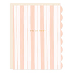 Baby Stripes Pink & Blue Greeting Card