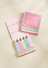 Load image into Gallery viewer, Happy Birthday Vintage Cake Printed 10 Stem Matchbooks