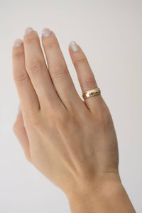 Juno wide band ring in gold filled