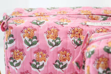 Load image into Gallery viewer, Bubblegum travel makeup organizer bag