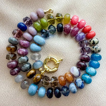 Load image into Gallery viewer, Indigo Bloom Beaded Gemstone Necklace