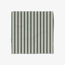 Load image into Gallery viewer, Deep Green Stripes Luxe Washcloth Set