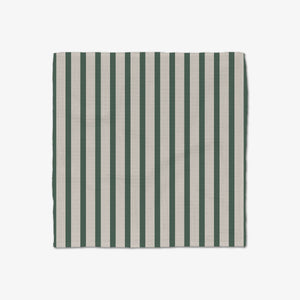 Deep Green Stripes Luxe Washcloth Set