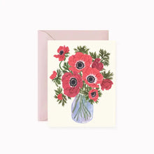 Load image into Gallery viewer, Anemone Vase Greeting Card