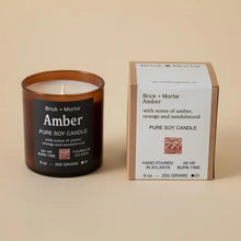 Load image into Gallery viewer, Brick + Mortar - Amber Scented Candle 9oz