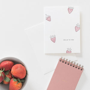 Hello Strawberries Card