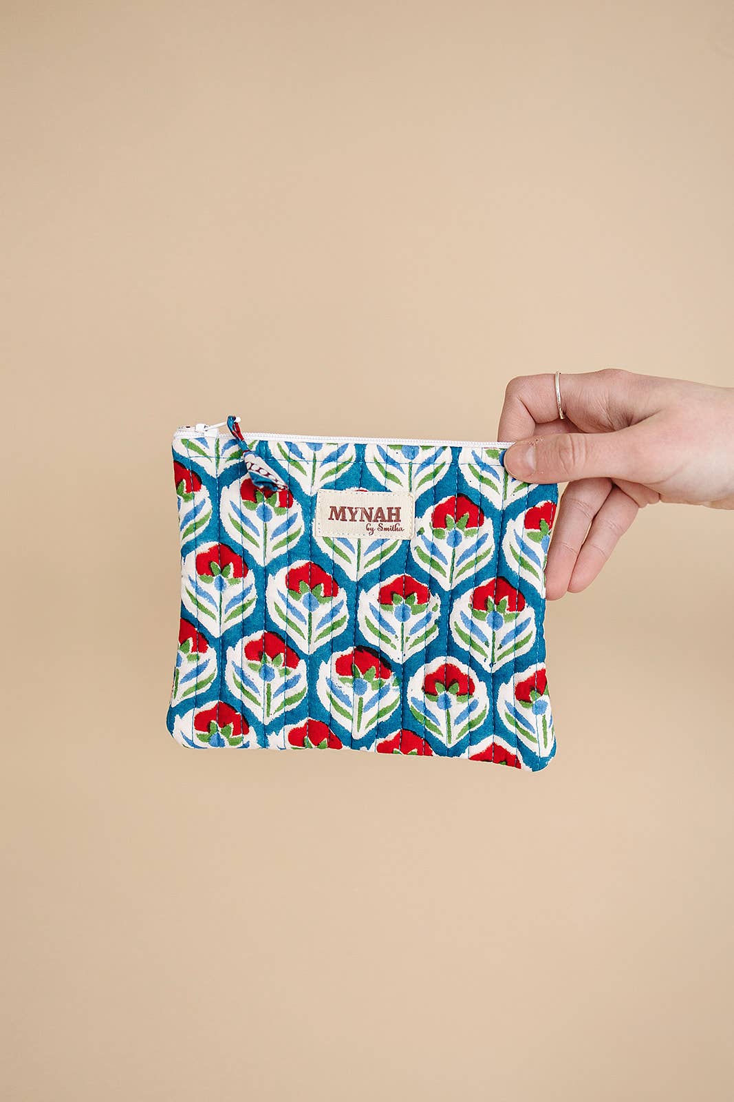 'Tulip farm' quilted coin pouch