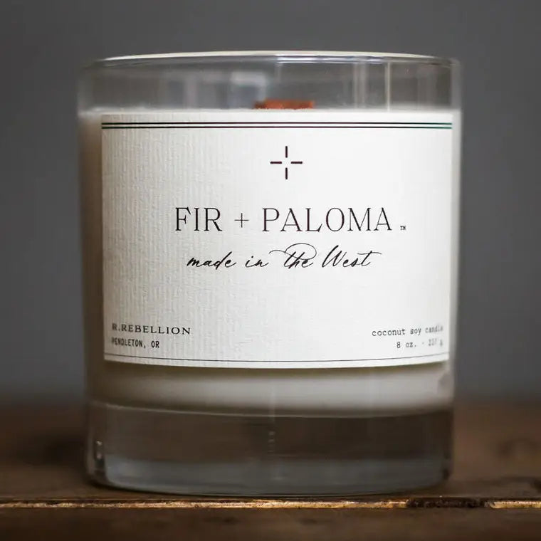 R. Rebellion Fir + Paloma Candle 8oz