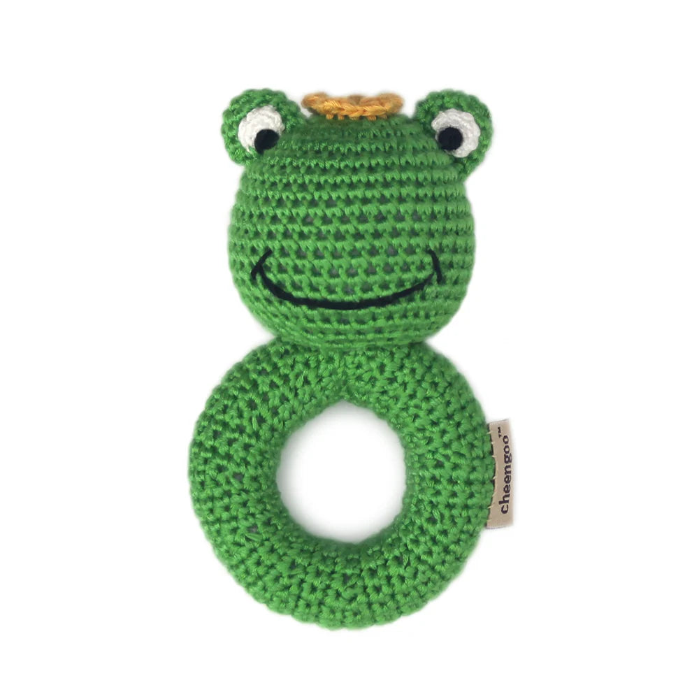 Cheengoo Baby Animal Hand Crocheted Rattle