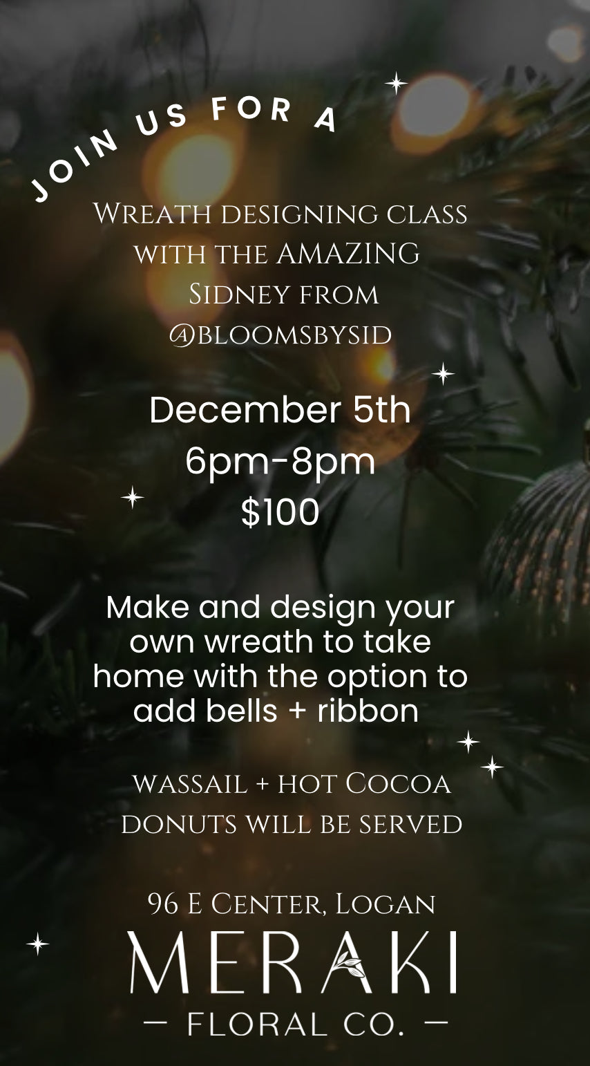 Wreath Designing Workshop- Dec 5th