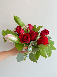 Valentine’s Day Roses in a Vase