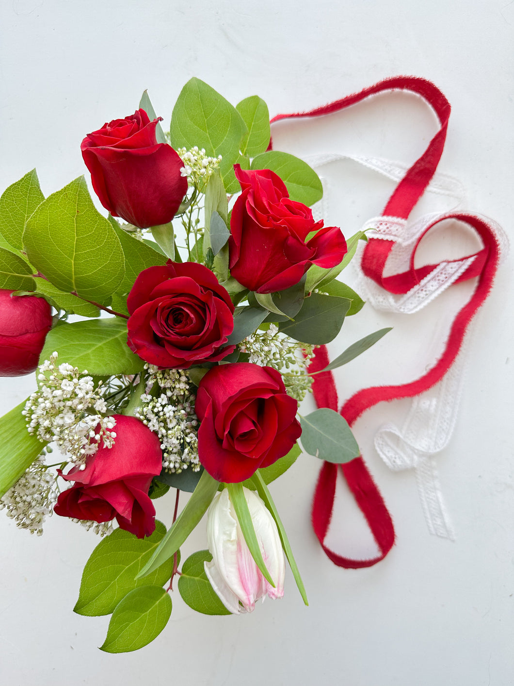 Valentine’s Day Roses in a Vase