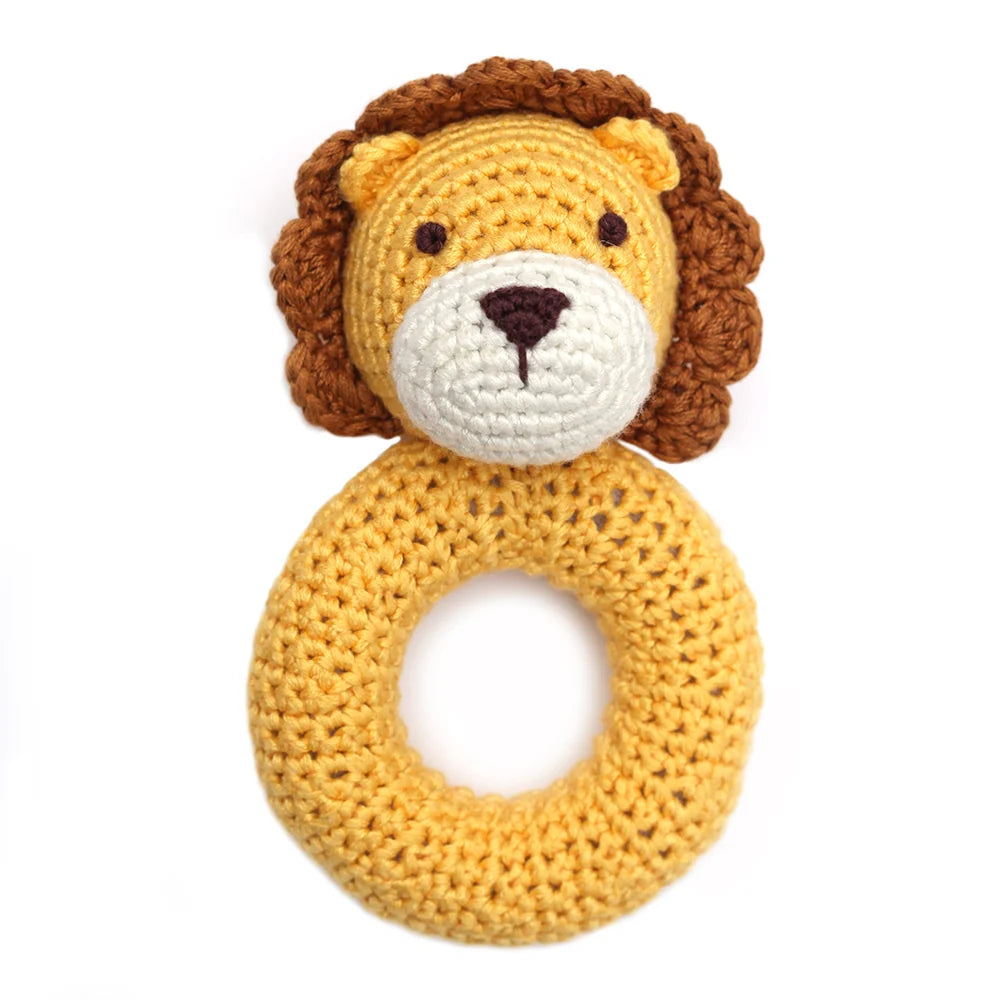Cheengoo Baby Animal Hand Crocheted Rattle