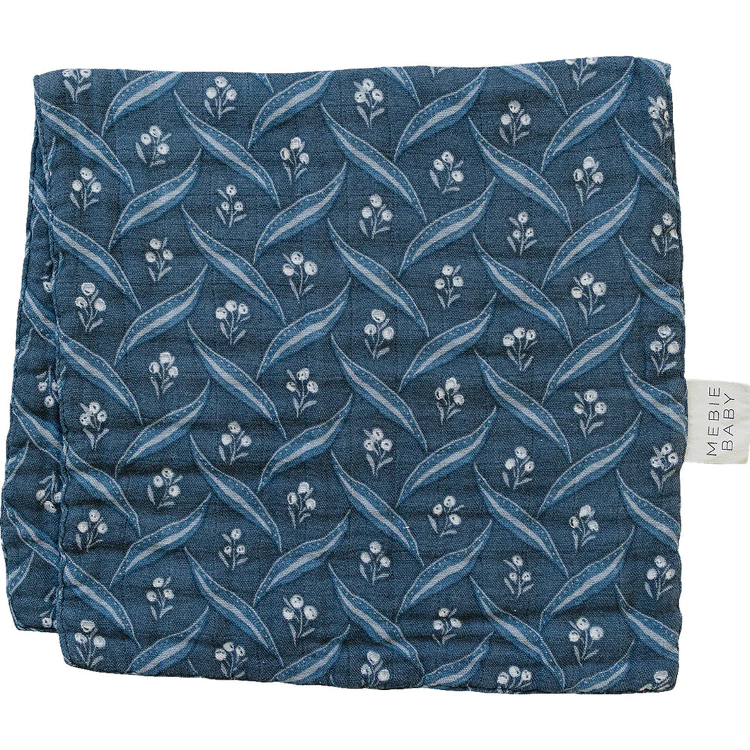 Mebie Baby - Navy Berry Muslin Burp Cloth