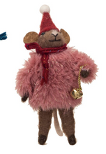 Load image into Gallery viewer, Wool Felt Mouse w/ Faux Fur Sweater