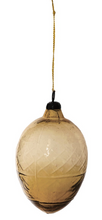Load image into Gallery viewer, Hand-Blown Glass Ornament, Amber Color, 3 Styles