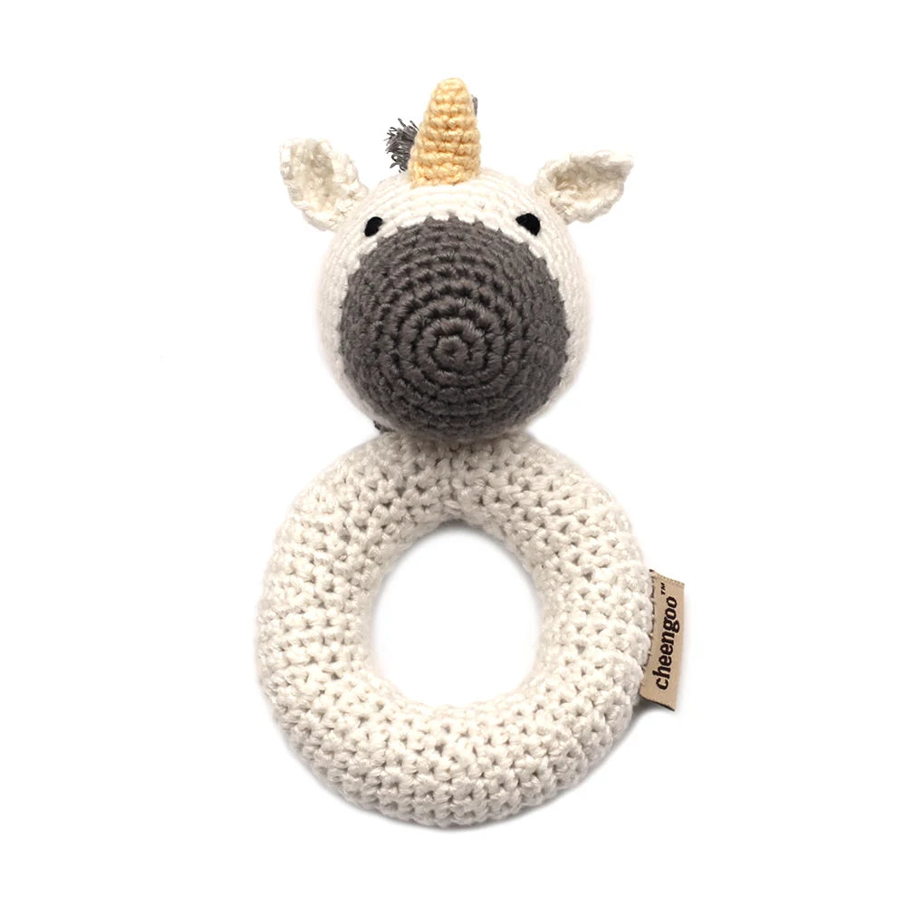 Cheengoo Baby Animal Hand Crocheted Rattle