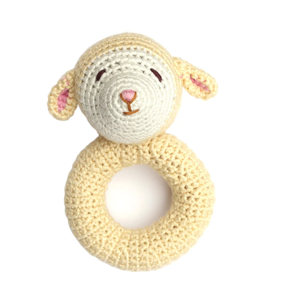 Cheengoo Baby Animal Hand Crocheted Rattle