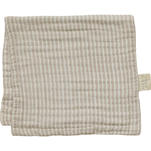 Mebie Baby - Taupe Stripe Muslin Burp Cloth