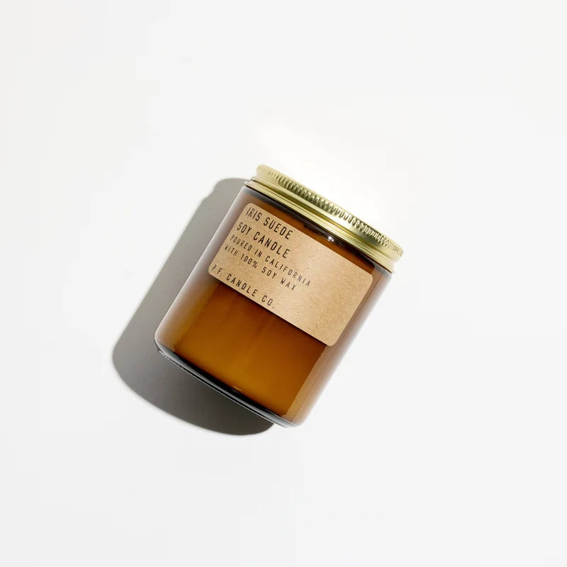 P.F. Candle Co. Iris Suede - 7.2 oz Standard Soy Candle