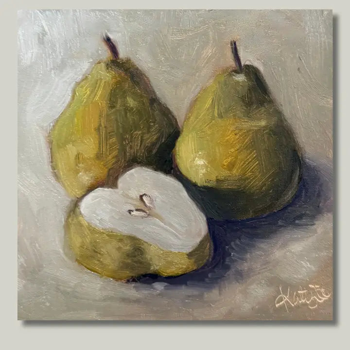 Sliced Pear Art Print