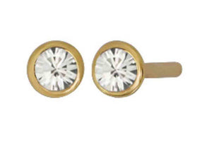 Birthstone Stud Earrings in Gold - Choose Stone