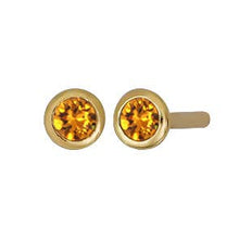 Load image into Gallery viewer, Birthstone Stud Earrings in Gold - Choose Stone