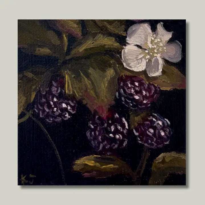 Midnight Berries Art Print