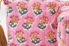 Load image into Gallery viewer, Bubblegum travel makeup organizer bag