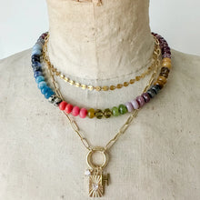 Load image into Gallery viewer, Indigo Bloom Beaded Gemstone Necklace