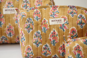 Henna motif print travel makeup organizer bag-LARGE only