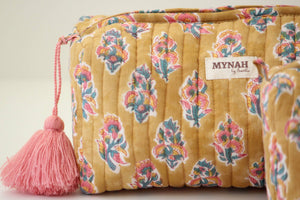 Henna motif print travel makeup organizer bag-LARGE only