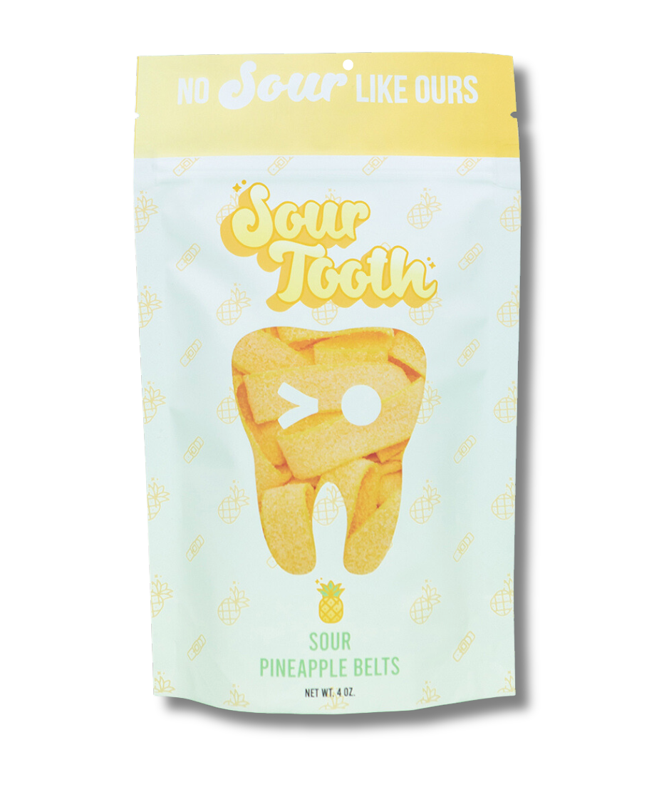 Sour Pineapple Belts - Sour Tooth