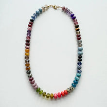 Load image into Gallery viewer, Indigo Bloom Beaded Gemstone Necklace