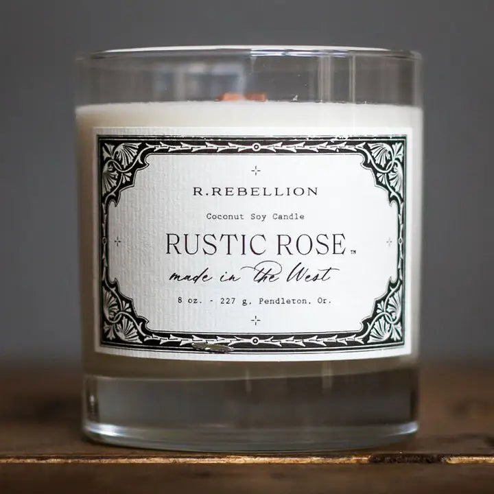 R. Rebellion Rustic Rose Candle 8oz