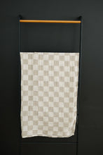 Load image into Gallery viewer, Mebie Baby - Taupe Checkered Muslin Swaddle Blanket