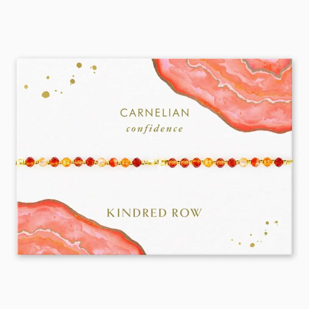 Kindred Row Bracelet - Carnelian Gemstone