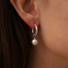 Load image into Gallery viewer, Katie Waltman Jewelry - Audrey Pearl Hoop Earrings