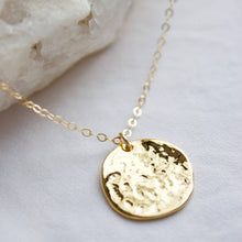 Load image into Gallery viewer, Katie Waltman - Pounded Disk Necklace Silver