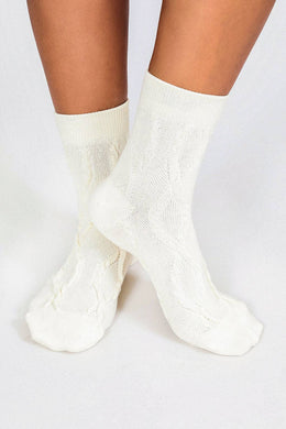 Tailored Union Socks - Off White Cable