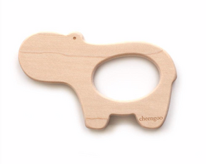 Baby Wooden Teether - Hippo