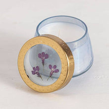 Load image into Gallery viewer, Rosy Rings - Berry Fig Small Watercolor Pressed Floral Candle