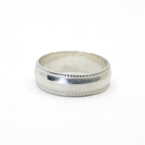Juno wide band ring in sterling silver