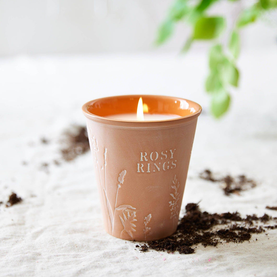 Rosy Rings - Basil Orange Garden Pot Candle