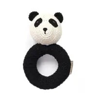 Baby Panda Ring Hand Crocheted Rattle
