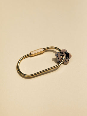 NAT + NOOR - Brass Flower Keychain